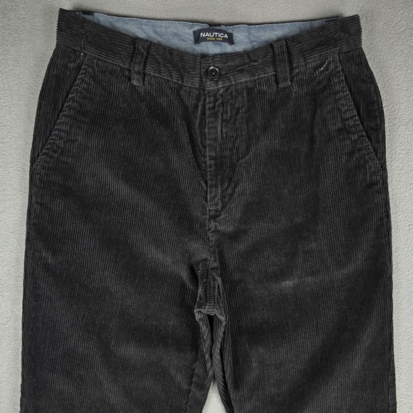 Nautica Corduroy Pants Mens 30x30 Black The Deck Pant Classic Fit Casual Chino‎ - Picture 3 of 14